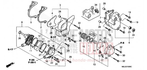 POMPE A EAU CBR1000RR6 de 2006